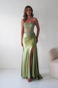 Ginny Embellished Corset Gown | Green