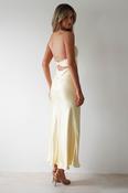Grace Soft Satin Maxi Dress | Yellow image
