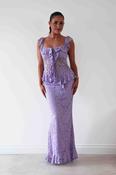 Hailey Lace Top and Skirt Set | Lilac image