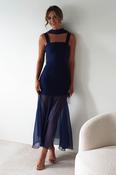 Harmony Square Neck Bodycon Maxi Dress | Navy image