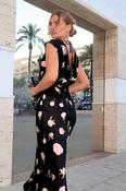 Hazel Soft Floral Maxi Dress | Black image