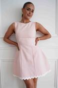 Indiana Scallop Trim Mini Dress | Pink image