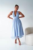 Jaymee Halterneck Midi Dress | Blue image