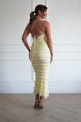 Jen Ruffle Bodycon Maxi Dress | Yellow image