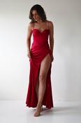 Julianne Corset Satin Gown | Red image