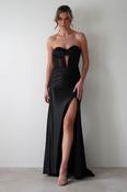 Karra Bodycon Strapless Gown | Black image