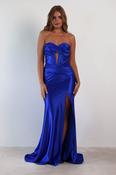 Karra Bodycon Strapless Gown | Royal Blue image