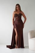 Lavelle Glitter Bodycon Gown | Brown image