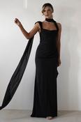 Lisa Multiway Chiffon Gown | Black image