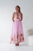 Lucinda Floral Halternack Maxi Dress | Pink image