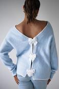 Lula Bow Detail Knit Jumper | Blue image