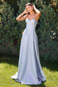 Luna Glitter Corset Aline Gown | Blue image