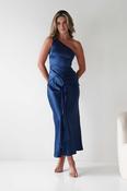 Lutana Soft Satin Maxi Dress | Dark Blue image