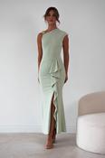 Madina Ruffle Bodycon Maxi Dress | Pistachio Green image