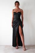 Maja Satin Corset Gown | Black image