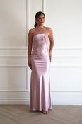 Majella Soft Stain Floral Appliqué Maxi Dress | Blush image