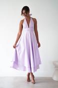 Makaila Halterneck Chiffon Midaxi Dress | Lilac image