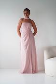 Marcel Strapless Chiffon Maxi Dress | Pink image