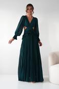 Middleton Pleated Maxi Dress | Forest Green