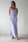 Miranda Ruffle Midaxi Dress | Dusty Blue image