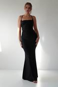 Monette Bodycon Maxi Gown | Black image
