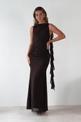 Montana Chiffon Maxi Dress | Brown image