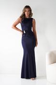 Nadiane Bodycon Gold Detail Maxi Dress | Navy image