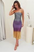 Neva Sequin Stapless Midi Dress | Grey Ombre image