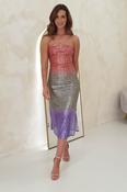 Neva Sequin Stapless Midi Dress | Rose Ombre image