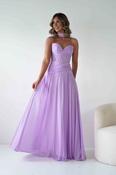 Nicolette Strapless Chiffon Maxi Gown | Lavender