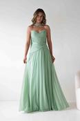 Nicolette Strapless Chiffon Maxi Gown | Sage image