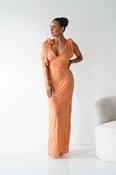 Noah Floral Embellished Maxi Dress | Orange image