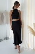 Pamela Satin Top | Black image