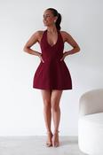 Pandora Structured Mini Dress | Wine image