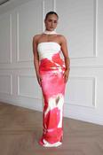 Paros Floral Bodycon Maxi Dress | Yellow
