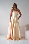 Pepper Strapless A-Line Maxi Gown | Yellow image