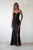 Perla Embellished Gown | Black image