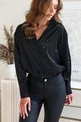 Peta Dimonte Sparkle Satin Blouse | Black image