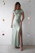 Ramona Soft Satin Maxi Dress | Sage image