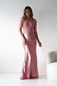Raya Embellished Corset Gown | Pink Rose image