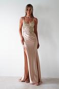 Regina Embellished Bodice Gown | Champagne/Gold image