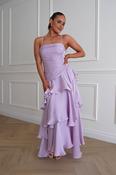 Renee Luminescent Ruffle Maxi Dress | Lilac image