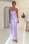 Renesmee Sequin Maxi Dress | Lilac image