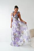 Roselisse Floral Ruffle Maxi Dress | Lilac image