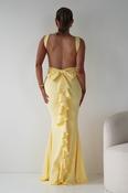 Samantha Bow Detail Maxi Dress | Yellow image