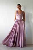Scarlette Soft Satin Maxi Gown | Mauve image