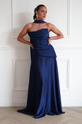 Sheree Dropped Waist Corset Maxi Dress | Navy image