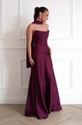 Sheree Dropped Waist Corset Maxi Dress | Wine image