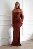 Solace Draped Corset &amp; Skirt 2 Piece | Rust image