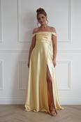 Starling Soft Satin Maxi Dress | Yellow image